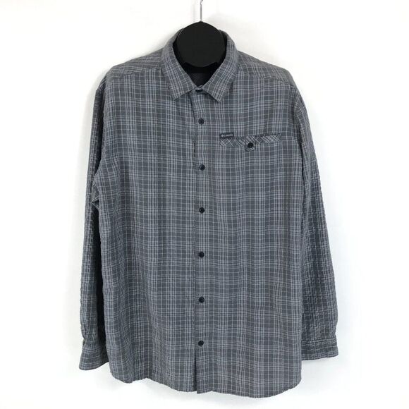 Columbia Omni-Shade Plaid Button Up Shirt Men's XL Long Sleeve Casual Outdoor - Picture 1 of 12